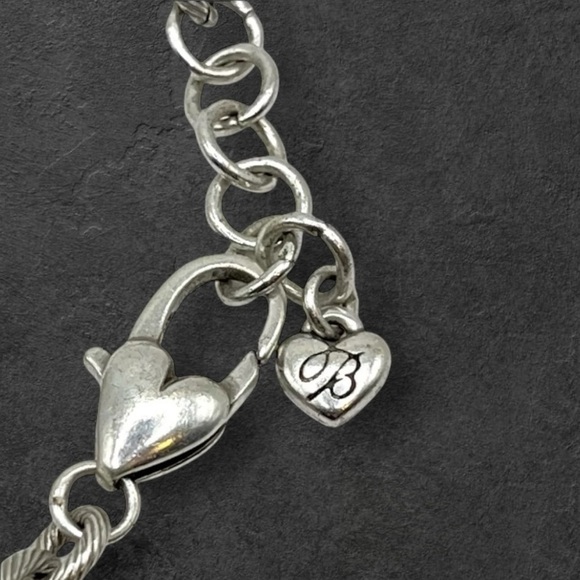 Brighton Silvertone Clear Crystal Beads And Snowflake Charm Chain Bracelet 0795 - Picture 7 of 8